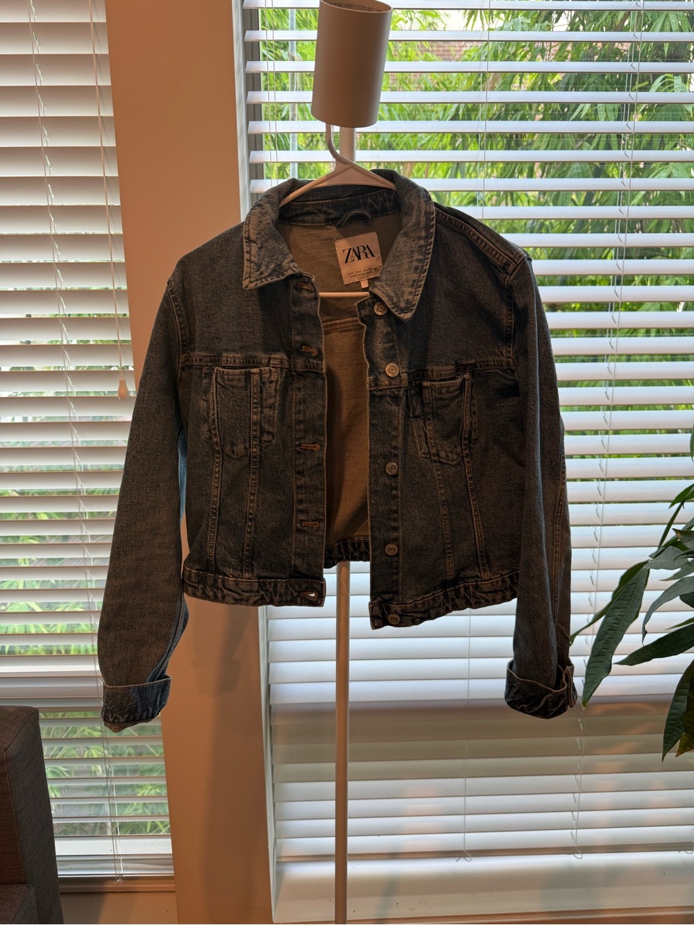 Zara Black Wash Denim Jacket